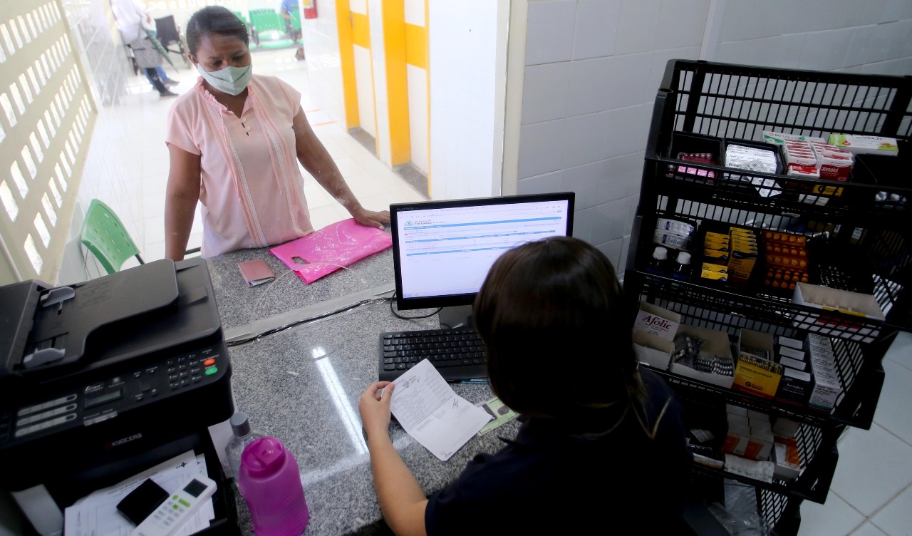 recepção de um posto de saúde